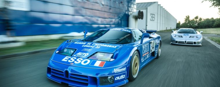The only two factory-prepared racing Bugatti EB110s