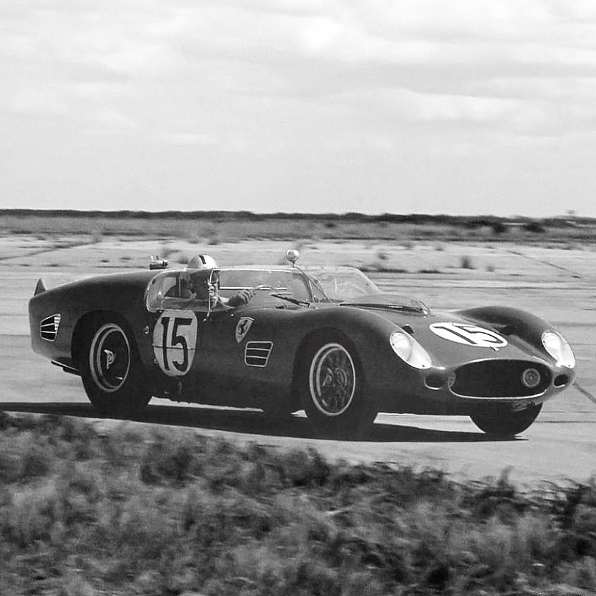The Ferrari 250TRI60 ch no 0780TR of Baghetti and Mairesse on the way to 2nd place at the ‘61 Sebring 12 hours
