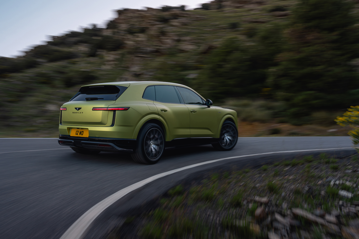 Bentley Torcal (2026) rear view, dynamic
